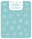 Snowflakes vector icons frozen frost star Christmas decoration snow winter flakes