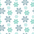 Snowflakes.Vector seamless pattern Winter background. Merry Christmas holiday Royalty Free Stock Photo