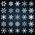 Snowflakes - vector set Royalty Free Stock Photo