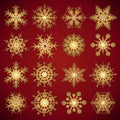 Snowflakes - vector set Royalty Free Stock Photo