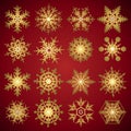 Snowflakes - vector set Royalty Free Stock Photo