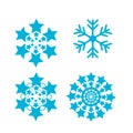 Snowflakes vector set. snow flake icon Royalty Free Stock Photo