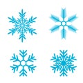 Snowflakes vector set. snow flake icon Royalty Free Stock Photo