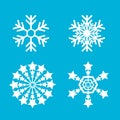 Snowflakes vector set. snow flake icon Royalty Free Stock Photo