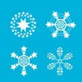 Snowflakes vector set. snow flake icon Royalty Free Stock Photo