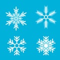 Snowflakes vector set. snow flake icon Royalty Free Stock Photo