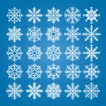 Snowflakes vector set. Vector pack of snowflakes design templates. Winter decoration elements Royalty Free Stock Photo