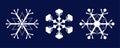 Snowflakes vector. Set of winter elements design Royalty Free Stock Photo