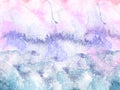 Snowflakes watercolor background