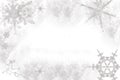 Snowflakes on a white background Royalty Free Stock Photo