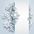 Snowflakes winter background frame Royalty Free Stock Photo