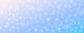 Snowflakes winter Christmas vector background. Blue and white frost sky. Gradient cold blizzard landscape. Royalty Free Stock Photo