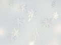 Snowflakes, winter decoration isolated on white background Royalty Free Stock Photo
