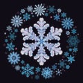 Snowflakes. Winter design of snowflakes