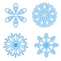 Snowflakes winter set