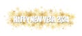 HAPPY NEW YEAR 2024 white and gold typography banner Royalty Free Stock Photo