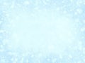 Snowing abstract blurred texture on a cold blue winter background Royalty Free Stock Photo