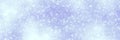 Snowing abstract blurred texture on soft lavender winter background. Snow light pattern Royalty Free Stock Photo