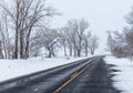 Snowing on the back road