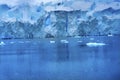 Snowing Blue Glacier Snow Mountains Paradise Bay Skintorp Cove Antarctica Royalty Free Stock Photo