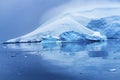 Snowing Blue Glacier Snow Mountains Paradise Bay Skintorp Cove Antarctica Royalty Free Stock Photo