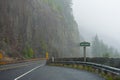 Snowing at Cape Horn Washington`s Highway 14 Royalty Free Stock Photo