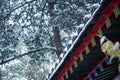 Snowing Chinese eaves Royalty Free Stock Photo