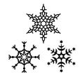 Snowing isolated vector Silhouettes Royalty Free Stock Photo