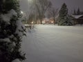 Snowing at Night in Mid January