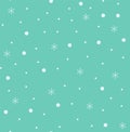 Snowing seamless pattern. Snowfall vector illustration. Winter background. Royalty Free Stock Photo