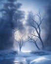 Snowing time, winter and silence Royalty Free Stock Photo