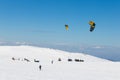 Snowkiting lessons in the mountain