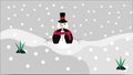 A Snowman Wearing a Tuxedo Suit