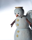 Snowman angel figurine