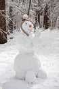 Snowman with baby snowman Royalty Free Stock Photo