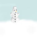 Snowman - background with 3D character