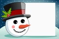 Snowman blank card christmas xmas background