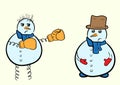 Snowman boxer and usual