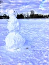 Snowman built at recess