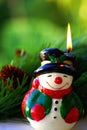 Snowman Candle