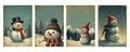 Nostalgic Snowman Designs: Vintage Illustration Collection