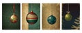 Retro Christmas Charm: Vintage Ball Ornament Collection