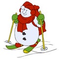 Snowman cartoon character