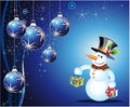 Snowman Christmas Card Royalty Free Stock Photo