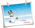 Snowman Christmas Card Royalty Free Stock Photo