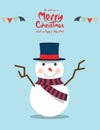 Snowman (Christmas Characters) Royalty Free Stock Photo