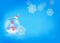 Snowman in a Christmas ornament. Christmas decorations Royalty Free Stock Photo