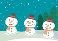 Snowman Close Ears Eyes Mouth Royalty Free Stock Photo