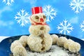 Snowman coconut cookie