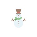 Snowman color icon. Elements of winter wonderland multi colored icons. Premium quality graphic design icon Royalty Free Stock Photo